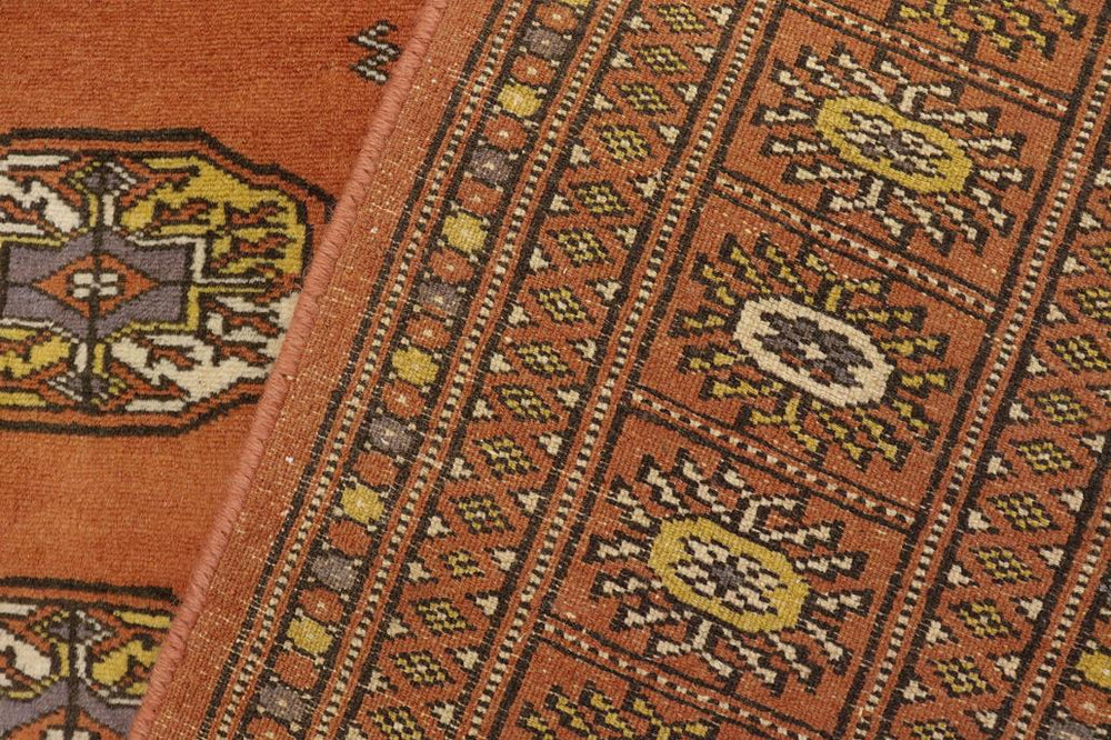 handmade Geometric Bokhara Rust Beige Hand Knotted RECTANGLE 100% WOOL area rug 4X6