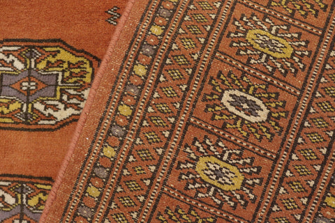 handmade Geometric Bokhara Rust Beige Hand Knotted RECTANGLE 100% WOOL area rug 4X6