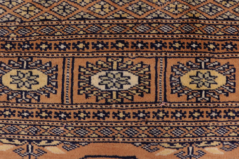 handmade Geometric Bokhara Brown Beige Hand Knotted RECTANGLE 100% WOOL area rug 4X6