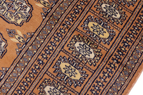 handmade Geometric Bokhara Brown Beige Hand Knotted RECTANGLE 100% WOOL area rug 4X6