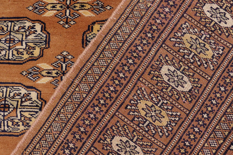 handmade Geometric Bokhara Brown Beige Hand Knotted RECTANGLE 100% WOOL area rug 4X6