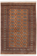 handmade Geometric Bokhara Brown Beige Hand Knotted RECTANGLE 100% WOOL area rug 4X6