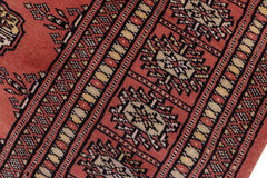 handmade Geometric Bokhara Pink Green Hand Knotted RECTANGLE 100% WOOL area rug 4X6