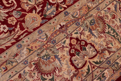 handmade Traditional Aness Red Tan Hand Knotted RECTANGLE 100% WOOL area rug 9x12