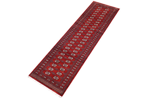 handmade Geometric Bokhara Rust Beige Hand Knotted RECTANGLE 100% WOOL area rug 3X12