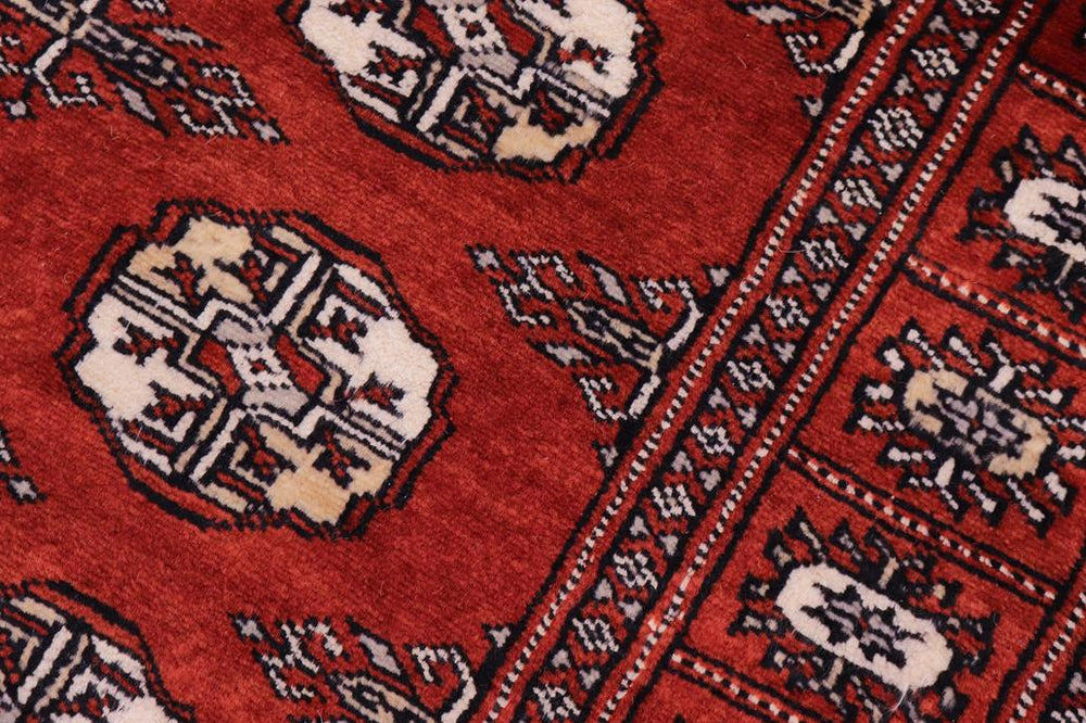 handmade Geometric Bokhara Rust Beige Hand Knotted RECTANGLE 100% WOOL area rug 3 x 12