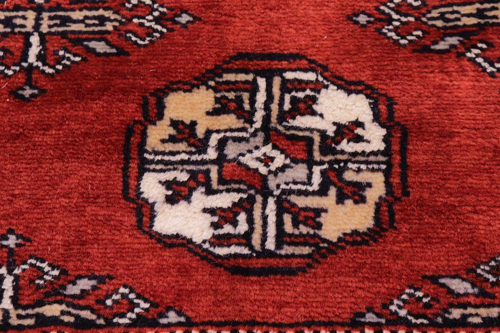handmade Geometric Bokhara Rust Beige Hand Knotted RECTANGLE 100% WOOL area rug 3 x 12