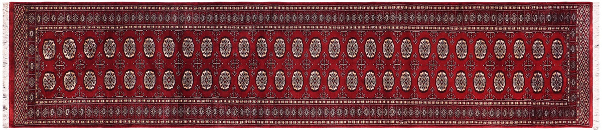 handmade Geometric Bokhara Red Beige Hand Knotted RECTANGLE 100% WOOL area rug 3X12
