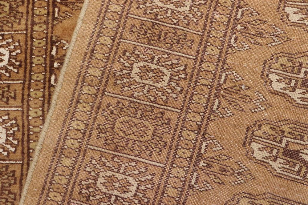 handmade Geometric Bokhara Brown Beige Hand Knotted RECTANGLE 100% WOOL area rug 3 x 9
