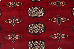 handmade Geometric Bokhara Red Beige Hand Knotted RECTANGLE 100% WOOL area rug 6X8