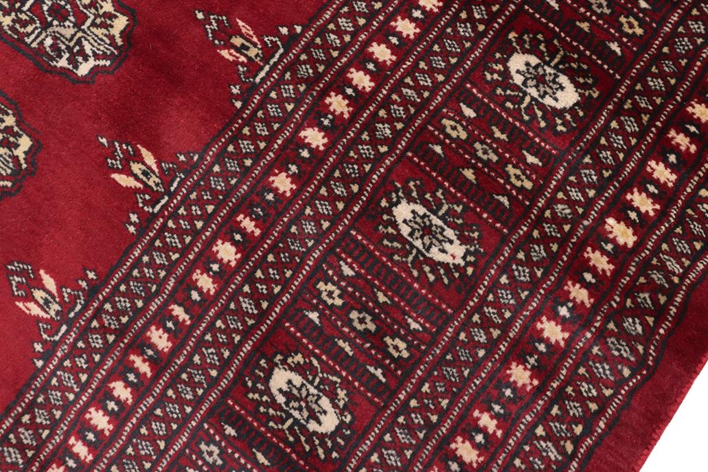 handmade Geometric Bokhara Red Beige Hand Knotted RECTANGLE 100% WOOL area rug 6X8