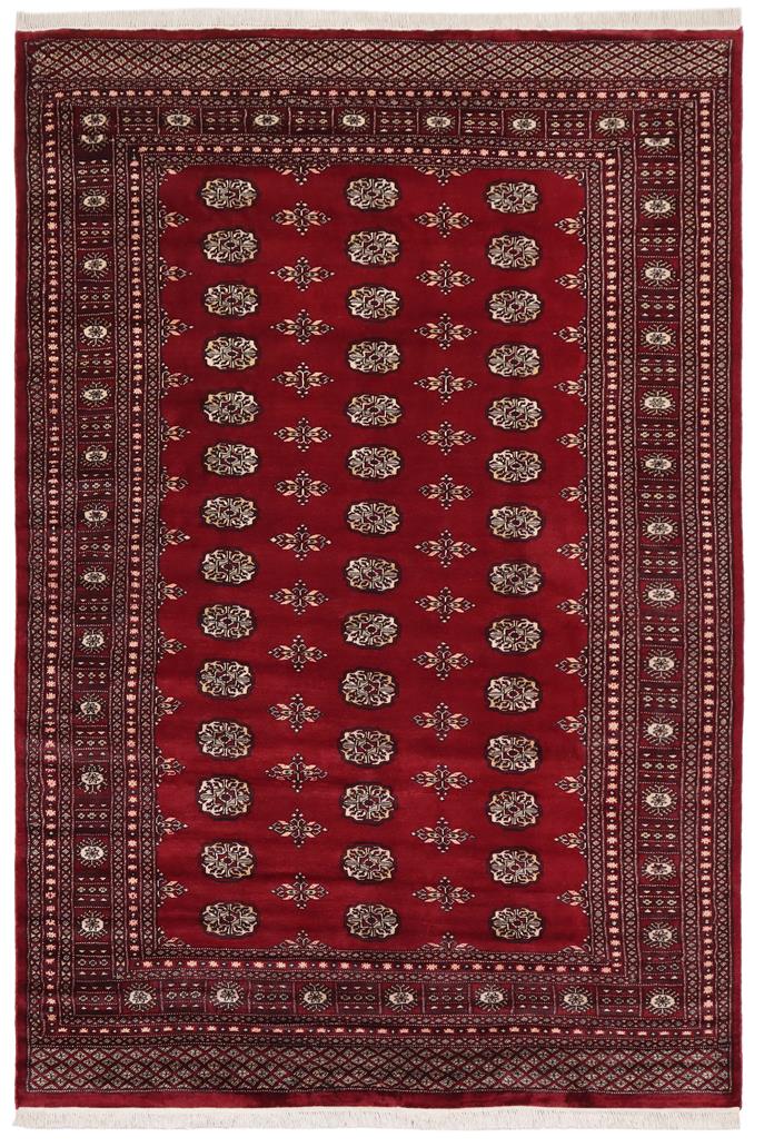 handmade Geometric Bokhara Red Beige Hand Knotted RECTANGLE 100% WOOL area rug 6X8