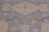 handmade Traditional Oushak Blue Beige Hand Knotted RECTANGLE 100% WOOL area rug 12 x 15
