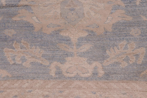 handmade Traditional Oushak Blue Beige Hand Knotted RECTANGLE 100% WOOL area rug 12' x 15'