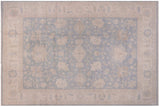 handmade Traditional Kafkaz Blue Beige Hand Knotted RECTANGLE 100% WOOL area rug 12 x 15