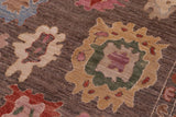 handmade Traditional Oushak Brown Blue Hand Knotted RECTANGLE 100% WOOL area rug 9 x 12