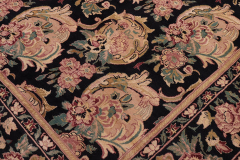 handmade Transitional Basarabian Black Beige Hand Knotted RECTANGLE 100% WOOL area rug 9' x 12'