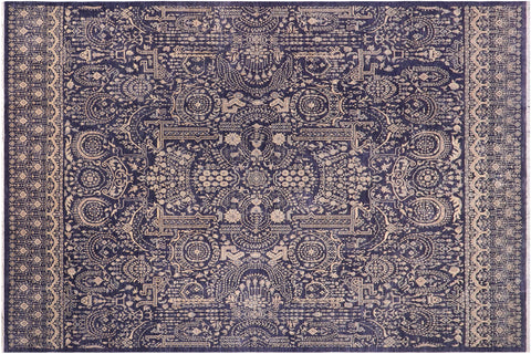 handmade Transitional Kafkaz Gray Beige Hand Knotted RECTANGLE 100% WOOL area rug 12' x 15'