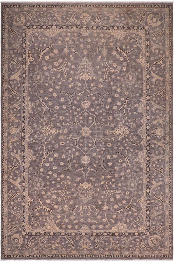 handmade Traditional Kafkaz Gray Beige Hand Knotted RECTANGLE 100% WOOL area rug 10X14