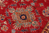 handmade Geometric Super Kazak Red Beige Hand Knotted RECTANGLE 100% WOOL area rug 8 x 10