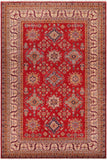 Southwestern Super Kazak Angel Red/Beige Wool Rug - 8'5'' x 10'3''
