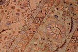 Vintage Persian Debora Tan/Green Wool Rug - 8'9'' x 12'8''