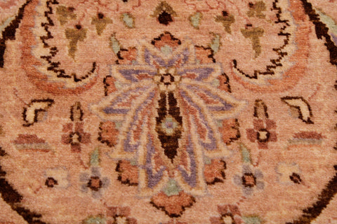 handmade Transitional Qaseem Bond Tan Lt. Green Hand Knotted RECTANGLE 100% WOOL area rug 9 x 12