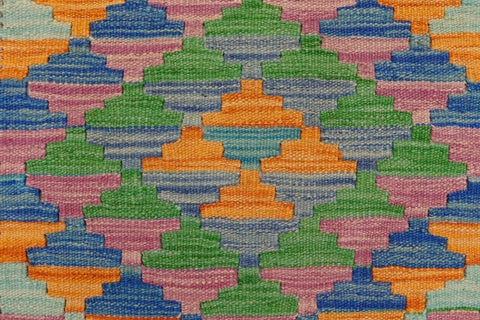 handmade Geometric Kilim Gray Gold Hand-Woven RECTANGLE 100% WOOL area rug 2' x 3'