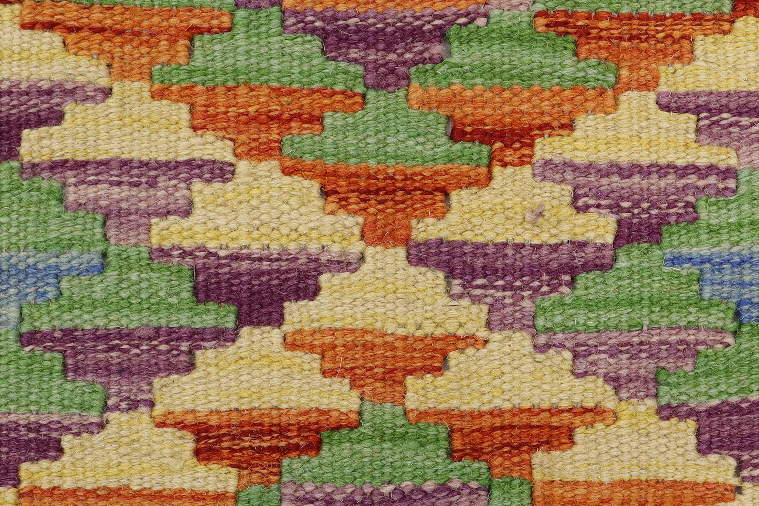 handmade Geometric Kilim Gray Beige Hand-Woven RECTANGLE 100% WOOL area rug 2' x 3'