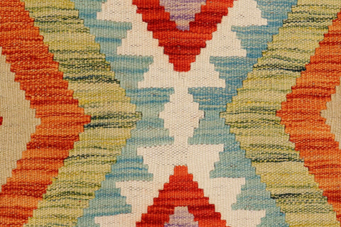 handmade Geometric Kilim Gray Rust Hand-Woven RECTANGLE 100% WOOL area rug 2' x 3'