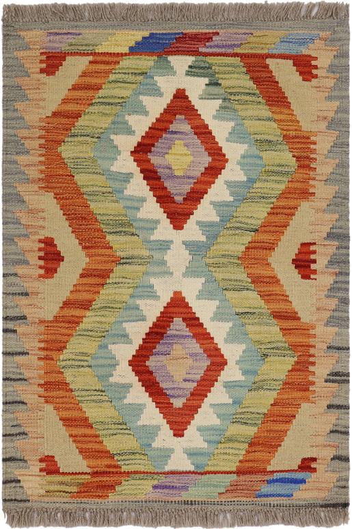 Flat Weave Kilim Antique Navaho Vintage handmade Geometric Kilim Gray Rust Hand-Woven Rectangle 100% Wool Area Rug 2x3 
