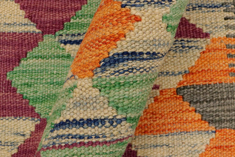 handmade Geometric Kilim Gray Beige Hand-Woven RECTANGLE 100% WOOL area rug 2' x 3'