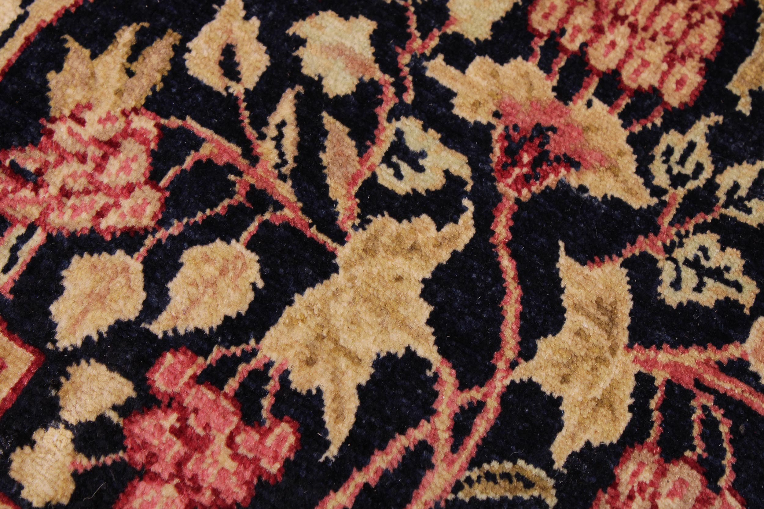 handmade Traditional Compartment Blue Blue Hand Knotted RECTANGLE 100% WOOL area rug 9 x 12