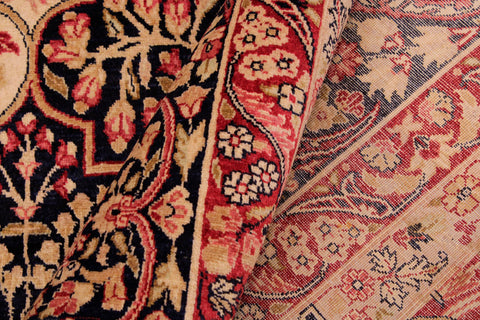 handmade Traditional Compartment Blue Blue Hand Knotted RECTANGLE 100% WOOL area rug 9 x 12
