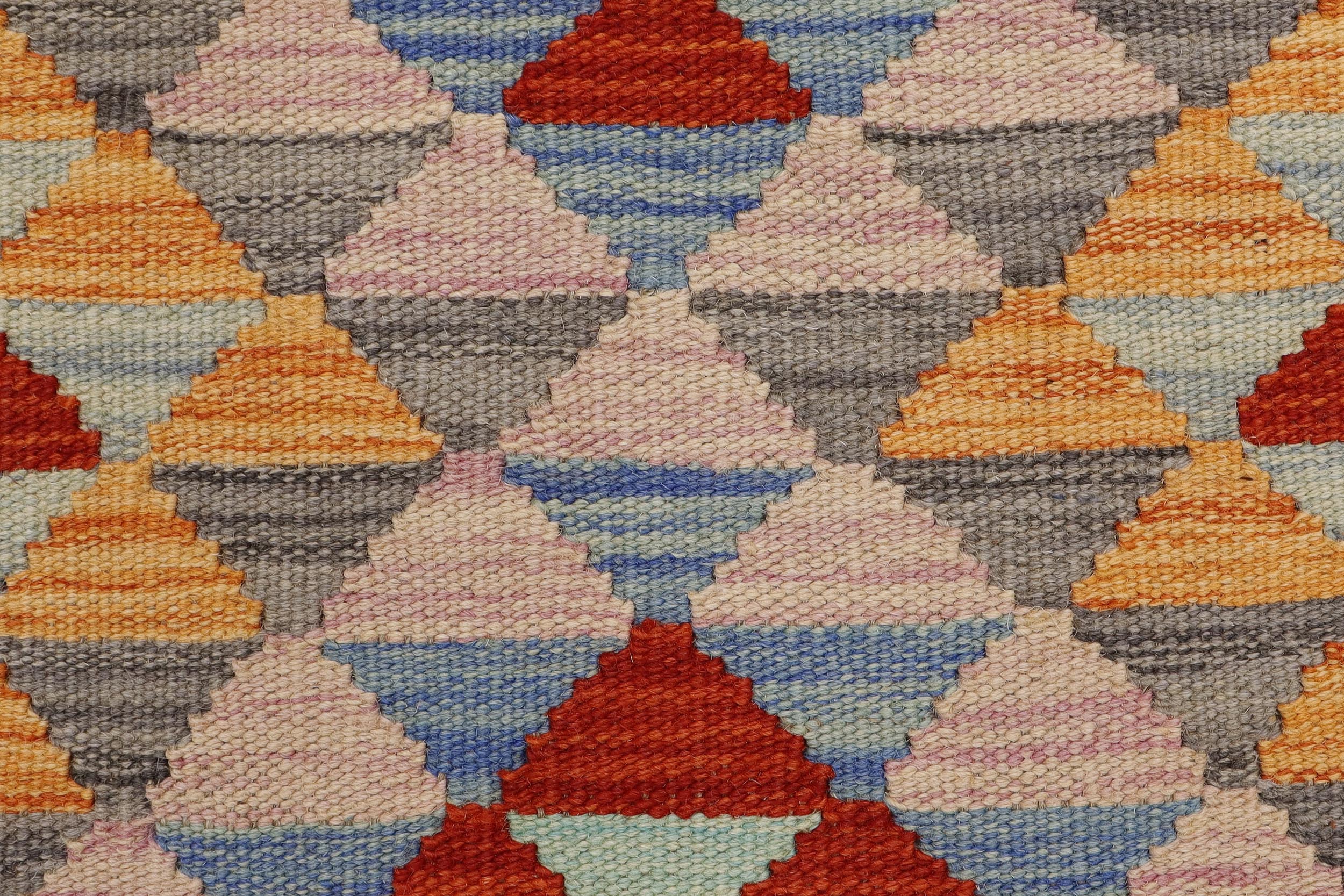 handmade Geometric Kilim Beige Red Hand-Woven RECTANGLE 100% WOOL area rug 2' x 3'