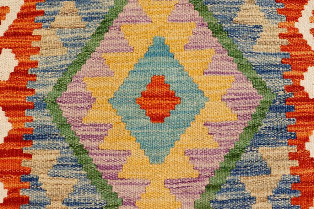 Flat Weave Kilim Antique Navaho Vintage handmade Geometric Kilim Rust Beige Hand-Woven Rectangle 100% Wool Area Rug 2x3 