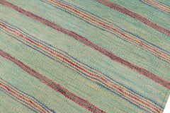 Flat Weave Kilim Antique Navaho Vintage handmade Modern Kilim Blue Purple Hand-Woven Rectangle 100% Wool Area Rug 5x7 