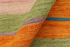 Flat Weave Kilim Antique Navaho Vintage handmade Modern Kilim Blue Beige Hand-Woven Rectangle 100% Wool Area Rug 4x6 