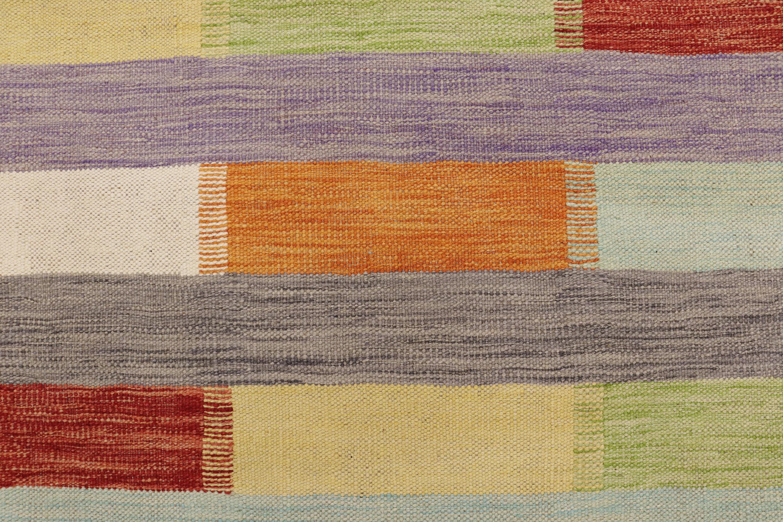 handmade Modern Kilim Beige Gray Hand-Woven RECTANGLE 100% WOOL area rug 3x5