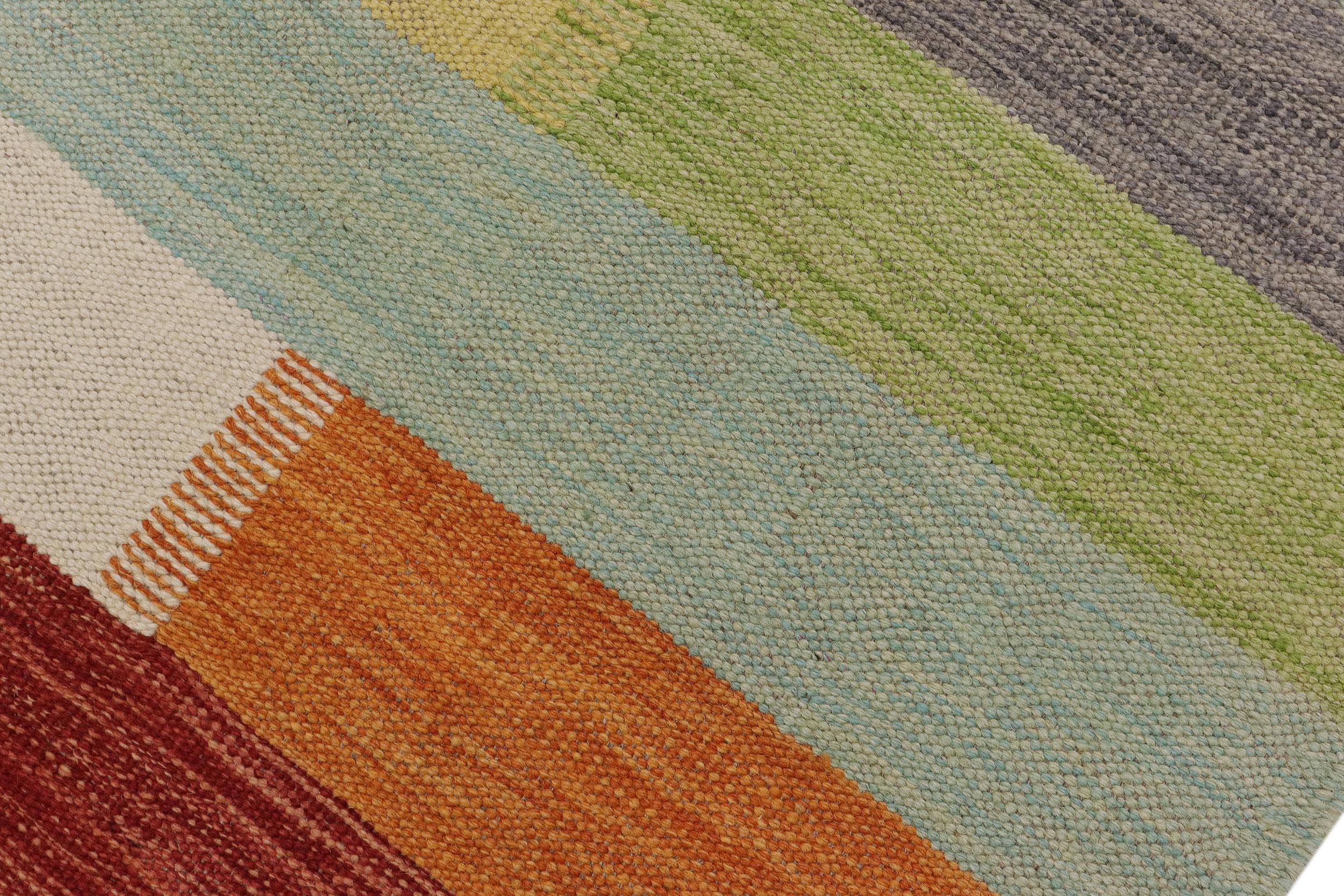 handmade Modern Kilim Beige Gray Hand-Woven RECTANGLE 100% WOOL area rug 3x5