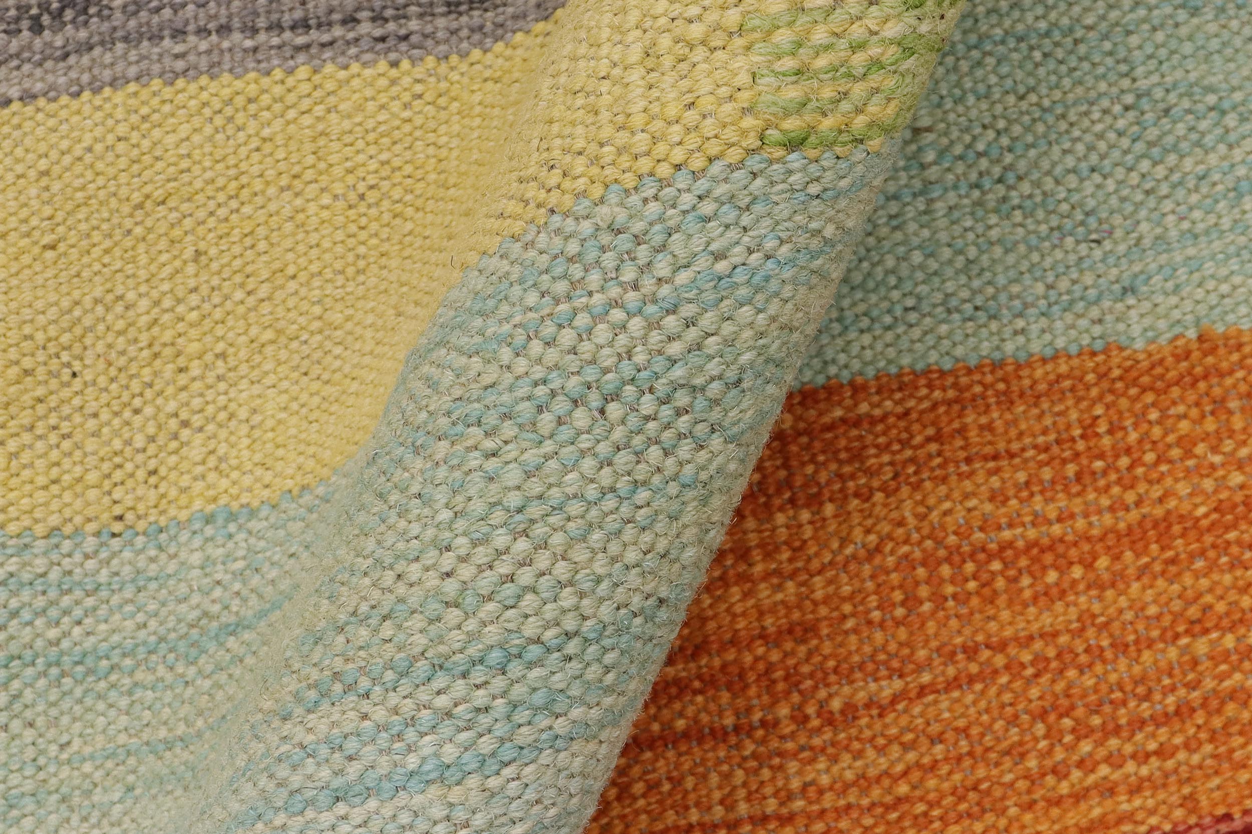 handmade Modern Kilim Beige Gray Hand-Woven RECTANGLE 100% WOOL area rug 3x5