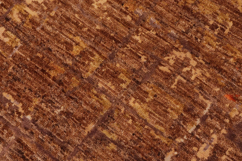 handmade Modern Modern Rust Gold Hand Knotted RECTANGLE WOOL&SILK area rug 8' x 10'