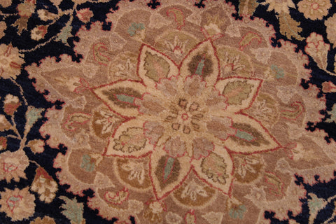 handmade Transitional Sultanabad Blue Tan Hand Knotted RECTANGLE 100% WOOL area rug 9x12