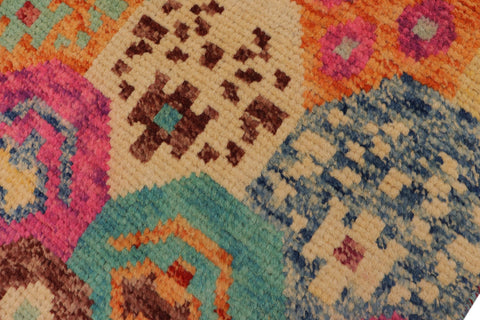 handmade Modern Balouchi Red Blue Hand Knotted RECTANGLE 100% WOOL area rug 7x10