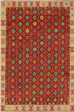 handmade Modern Balouchi Red Beige Hand Knotted RECTANGLE 100% WOOL area rug 7x10