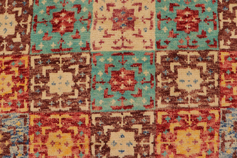 handmade Geometric Balouchi Red Beige Hand Knotted RECTANGLE 100% WOOL area rug 4x6