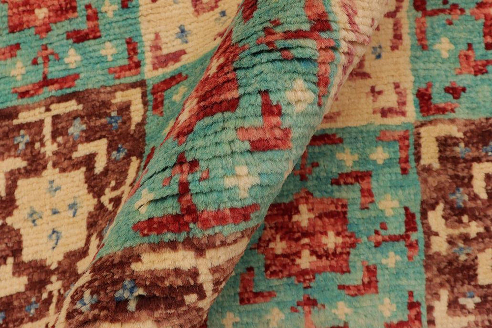 handmade Geometric Balouchi Red Beige Hand Knotted RECTANGLE 100% WOOL area rug 4x6