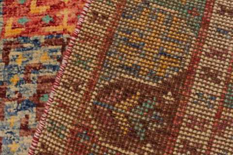 handmade Geometric Balouchi Red Beige Hand Knotted RECTANGLE 100% WOOL area rug 4x6