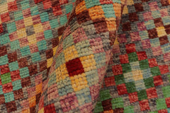 handmade Modern Balouchi Gray Red Hand Knotted RECTANGLE 100% WOOL area rug 5x7