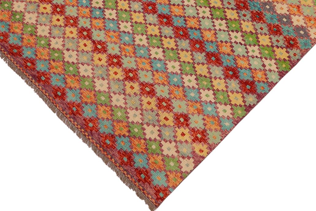 handmade Modern Balouchi Rust Blue Hand Knotted RECTANGLE 100% WOOL area rug 5x8